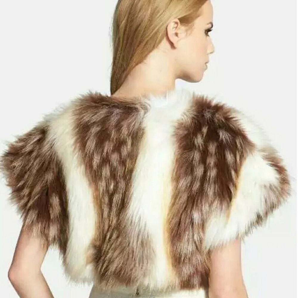 NWT Foxiedox Bambi Faux Fur Bolero - Picture 2 of 13